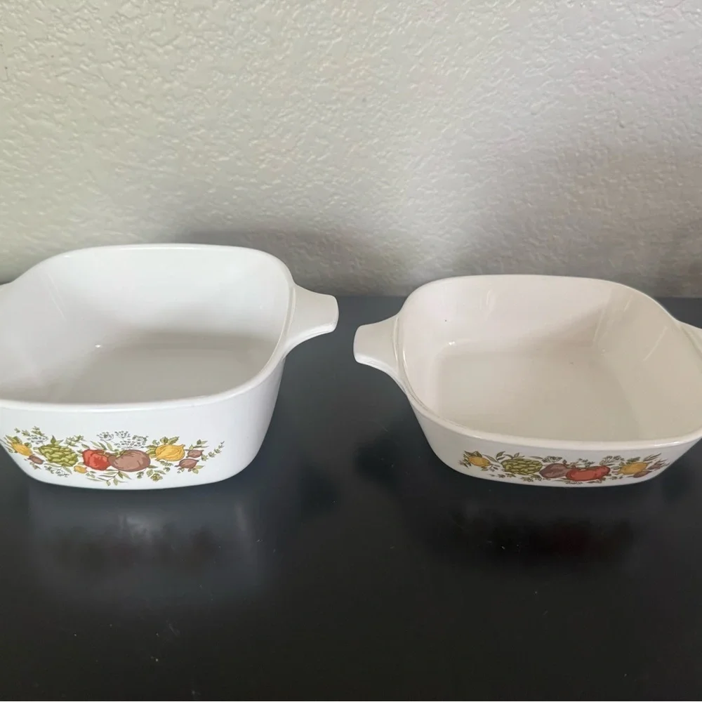 Vintage Corningware Floral Design Baking Dishes